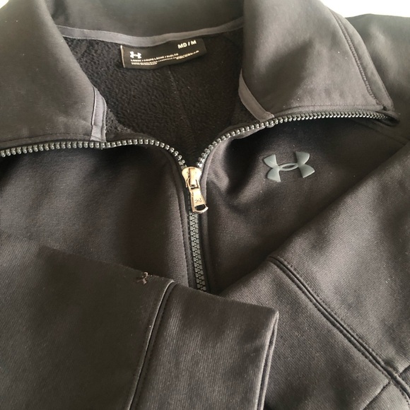 Under Armour Cold Gear “Storm” Black  Full-Zip Fleece Lined Fitted Jacket Medium - Picture 9 of 14